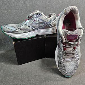 Brooks Ghost 9 Running Shoes Women’s 9.5 Gray Pink Blue Athletic Sneakers